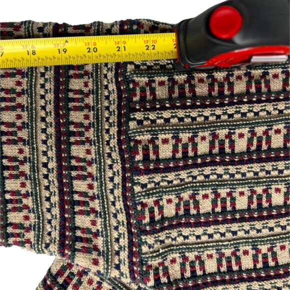 Vintage Blake & Manley XL Fair Isle Sweater Crew Neck Ramie Cotton blend Pullove - Picture 6 of 8